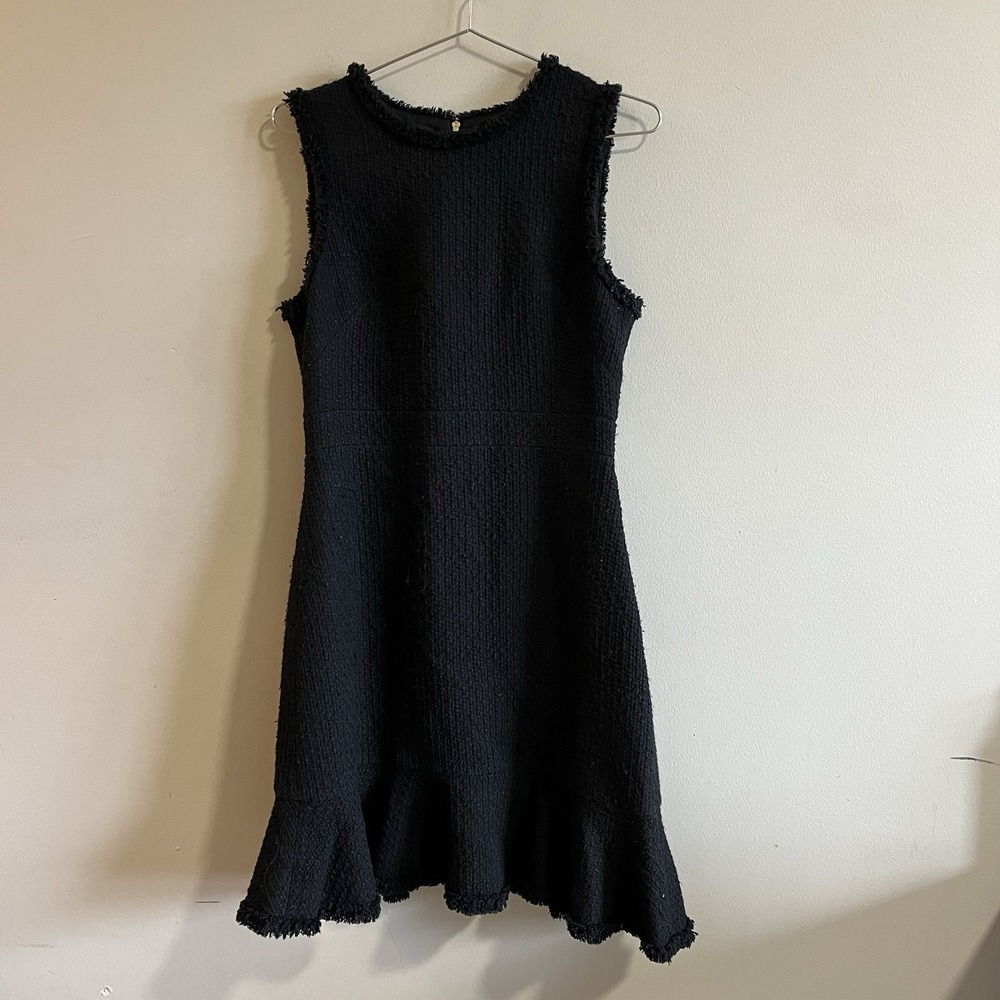 Kate Spade New York Tweed Dress Womens 8 Black Fit